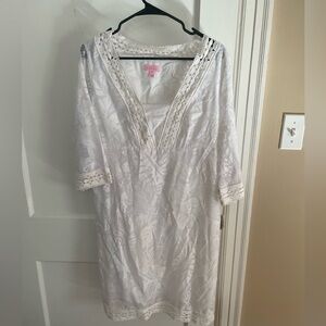 Lilly Pulitzer white swim coverup